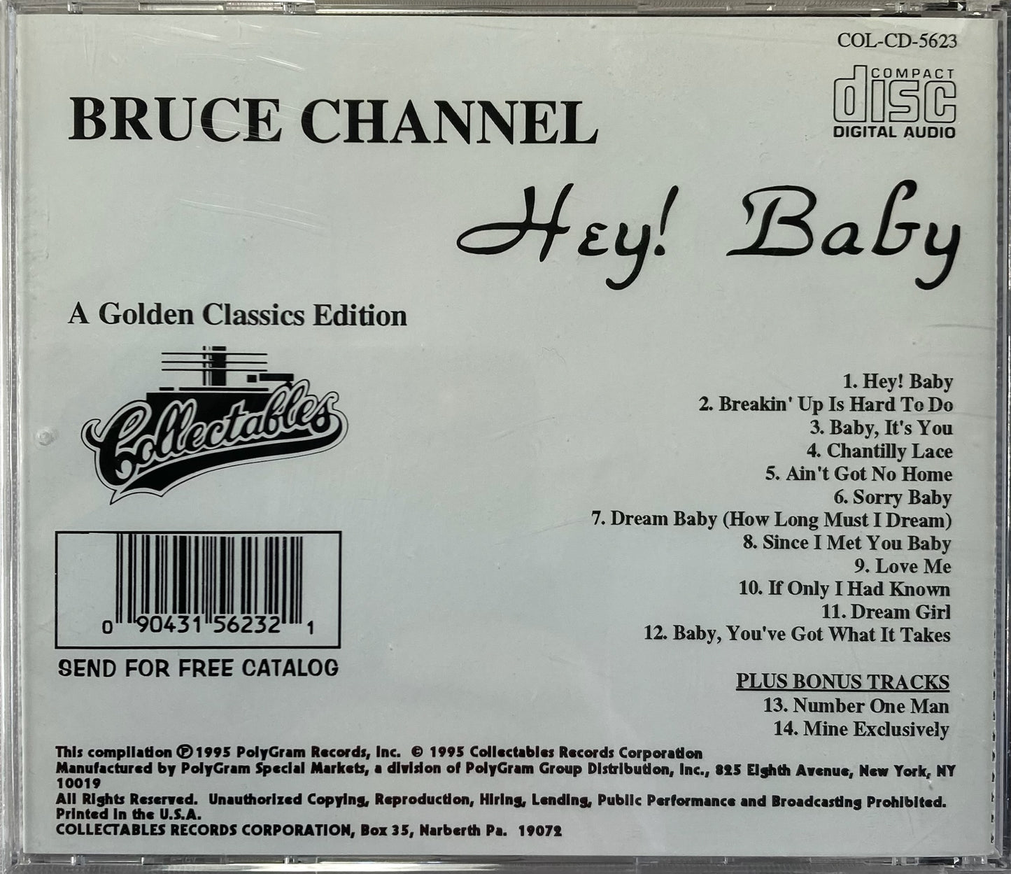 CD - Bruce Channel - Hey! Baby