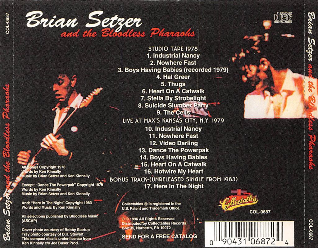 CD - Brian Setzer & the Bloodless Pharaohs - self titled