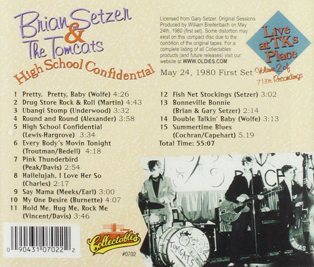 CD - Brian Setzer & The Tomcats - Early Live Recordings - High School Confidential - Vol. 2