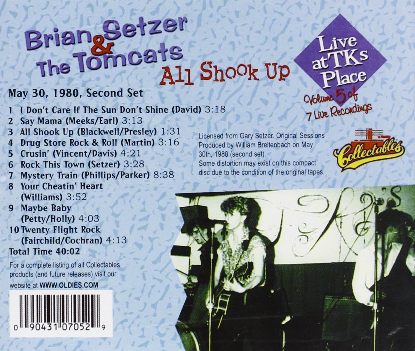 CD - Brian Setzer & The Tomcats - Early Live Recordings - All Shook Up - Vol. 5