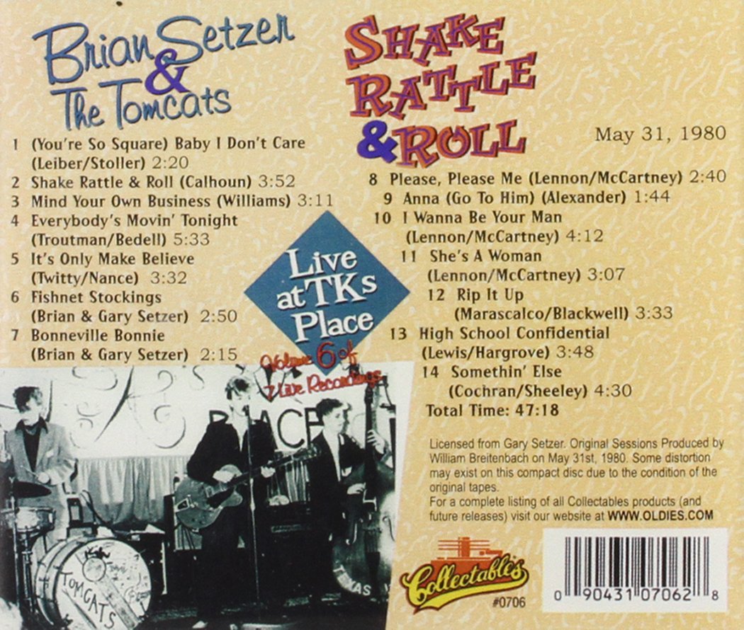 CD - Brian Setzer & The Tomcats - Early Live Recordings - Shake Rattle And Roll - Vol. 6