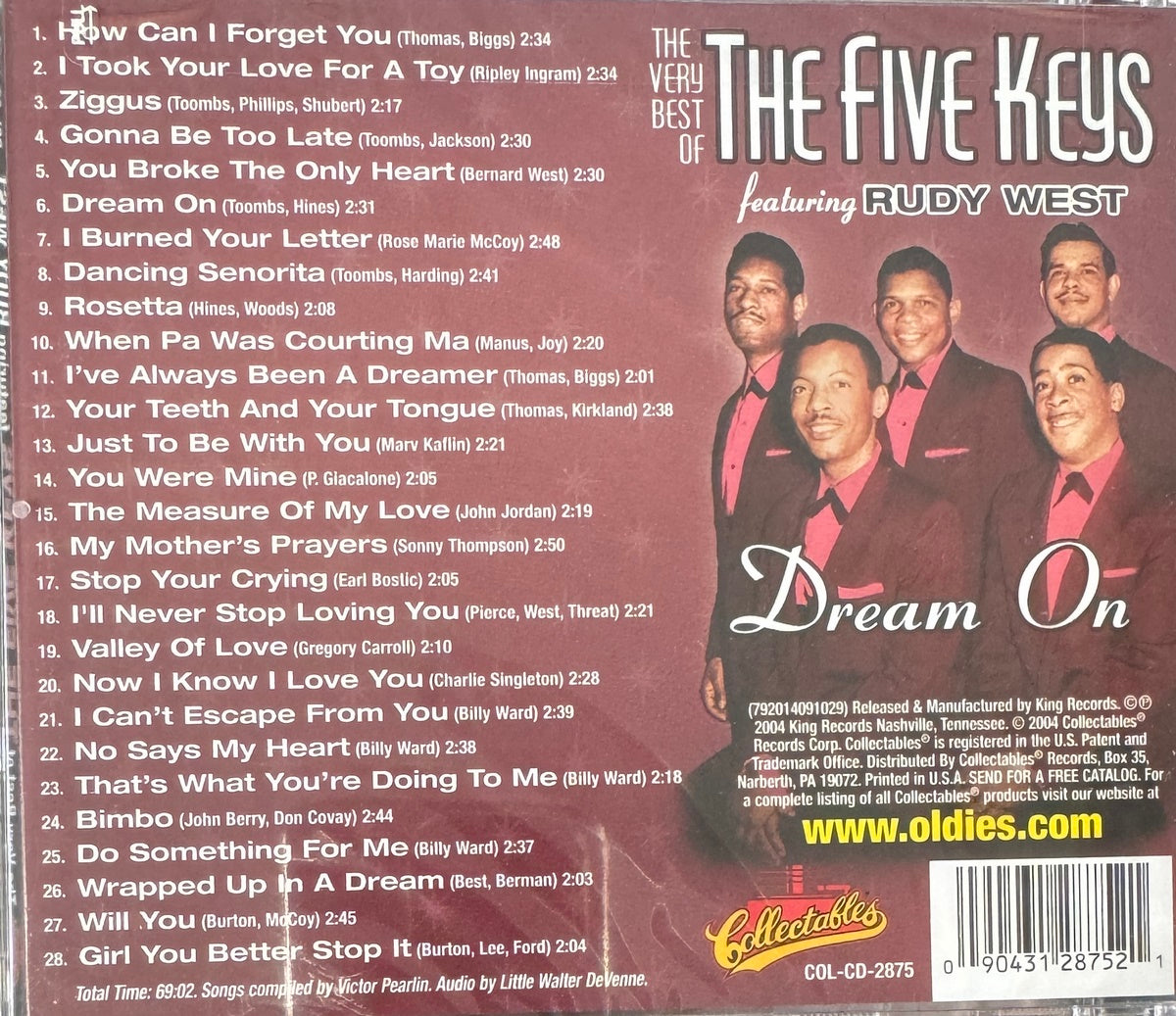 CD - Five Keys ft. Rudy West - The Very Best Of