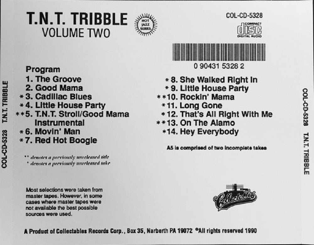 CD - T.N.T. Tribble - T.N.T. Tribble - Red Hot Boogie - Vol. 2