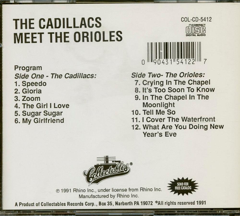 CD - Cadillacs - Cadillacs Meet The Orioles