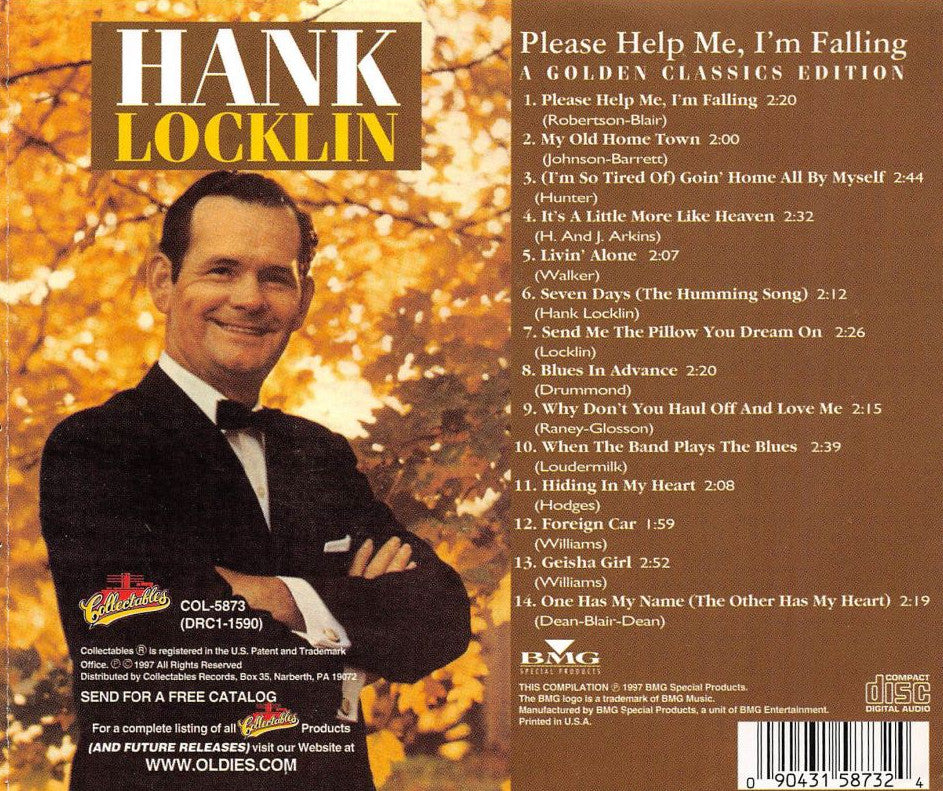 CD - Hank Locklin - Please Help Me, I'm Falling - A Golden Classics Edition