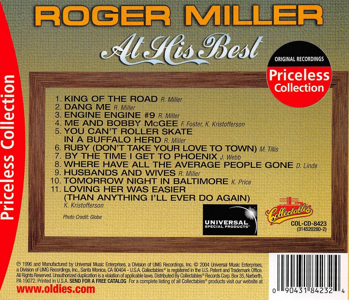 CD - Roger Miller - Roger Miller At His Best