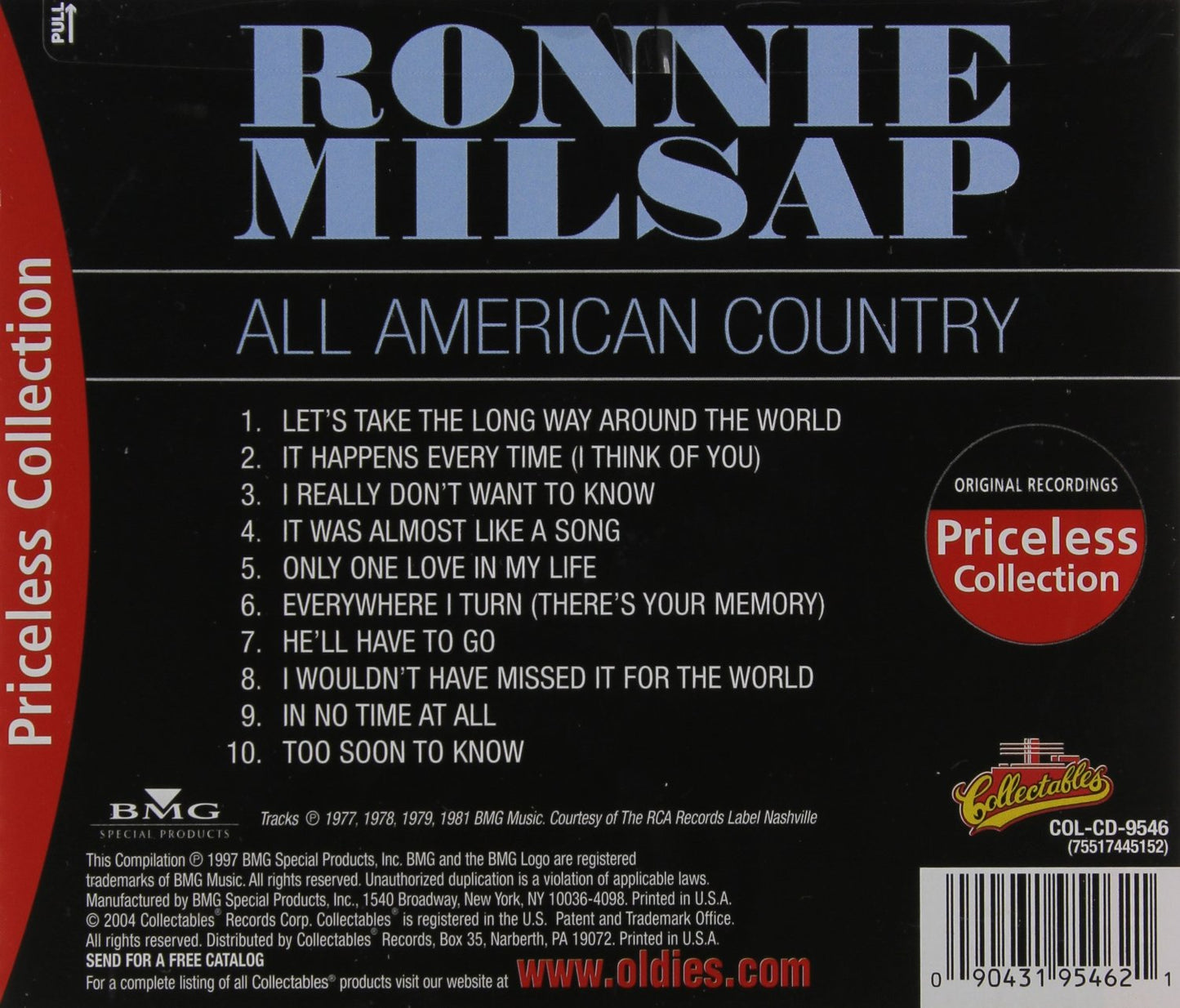 CD - Ronnie Milsap - All American Country