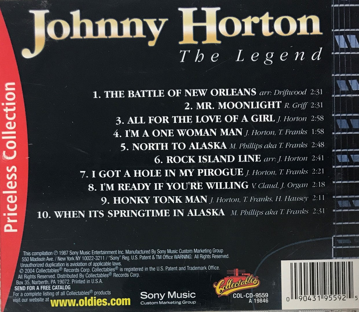 CD - Johnny Horton - The Legend