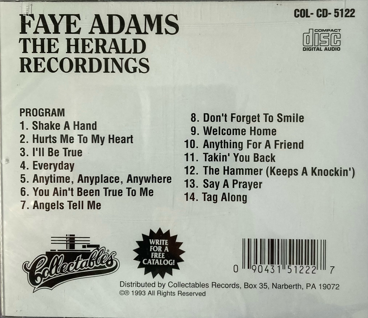 CD - Faye Adams - The Herald Recordings