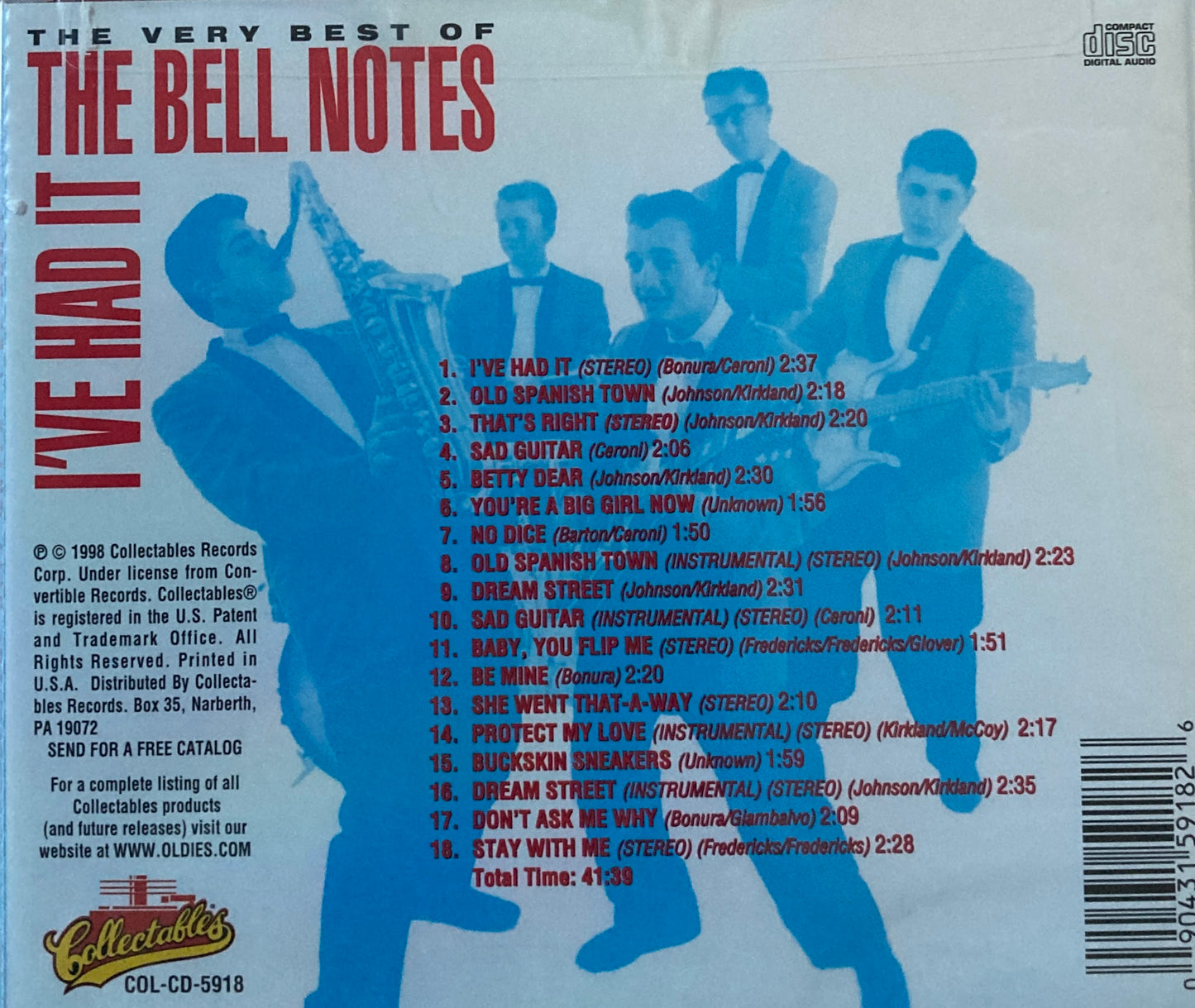 CD - Bell Notes - I've Had It (The very best of)