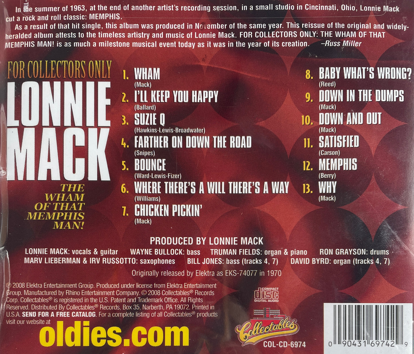 CD - Lonnie Mack - For Collectors Only