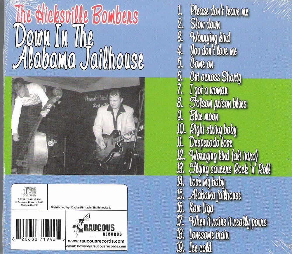 CD - Hicksville Bombers - Down In The Alabama Jailhouse