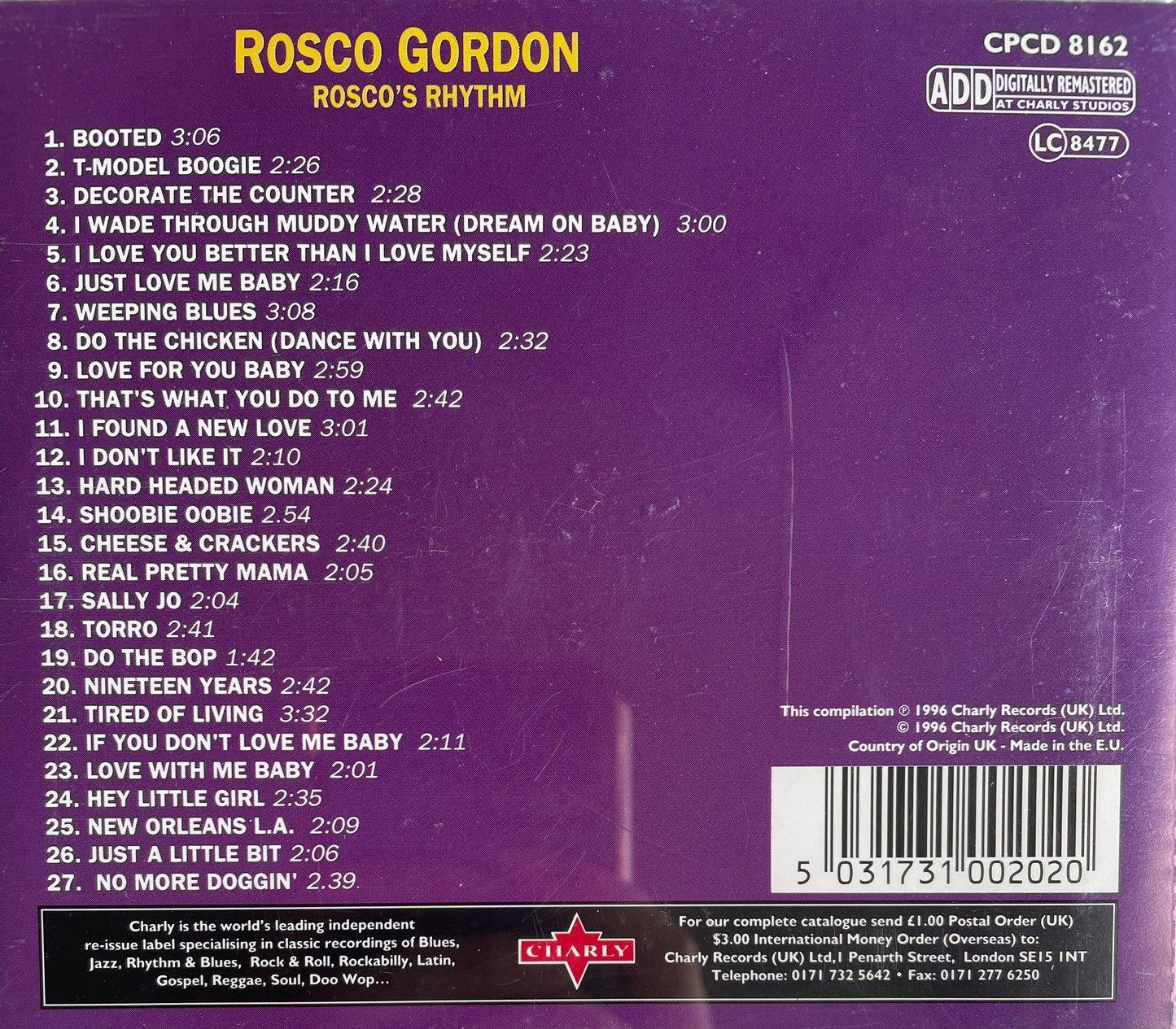 CD - Rosco Gordon - Rosco's Rhythm