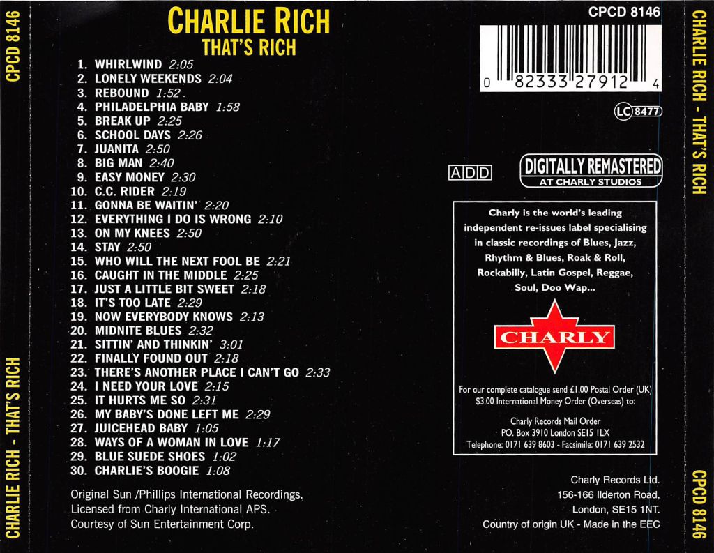 CD - Charlie Rich - That's Rich