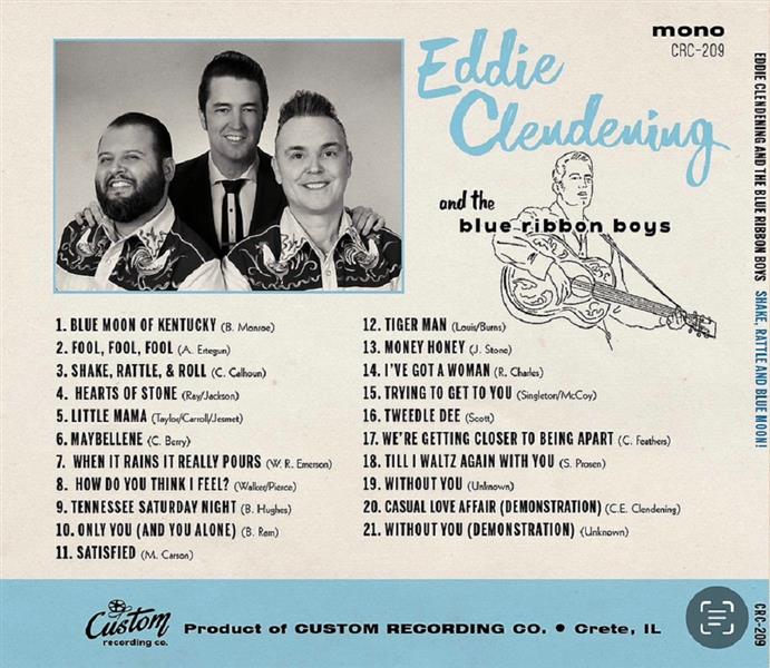 CD - Eddie Clendening And The Blue Ribbon Boys - Shake Rattle and Blue Moon