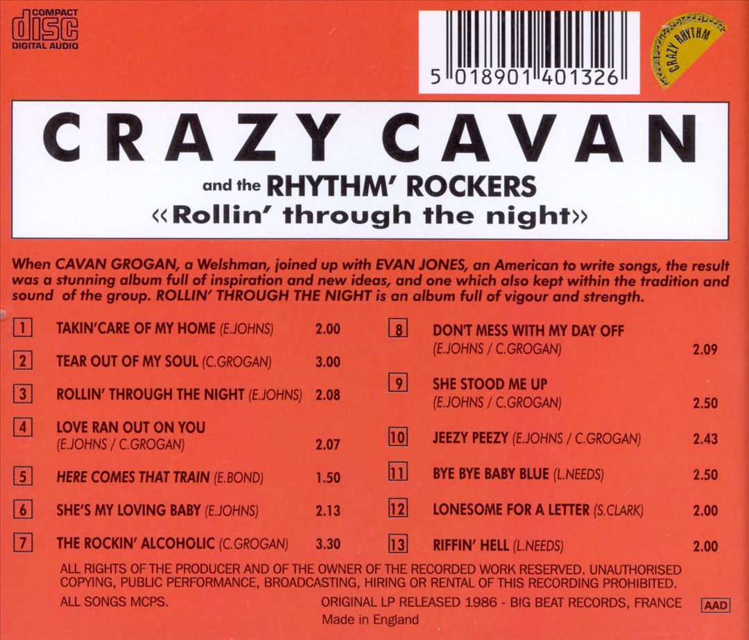 CD - Crazy Cavan & The Rhythm Rockers - Rollin' Through The Night