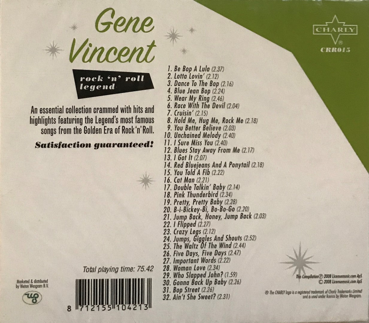 CD - Gene Vincent - Rock'n'Roll Legend