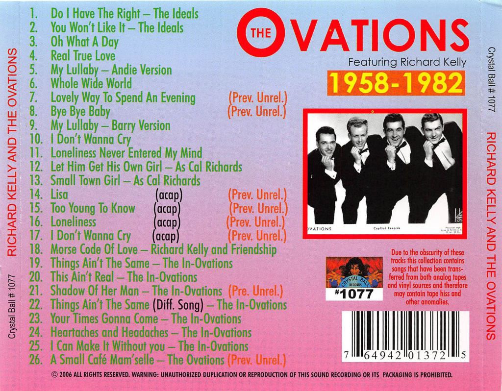 CD - Ovations - 1958-1982