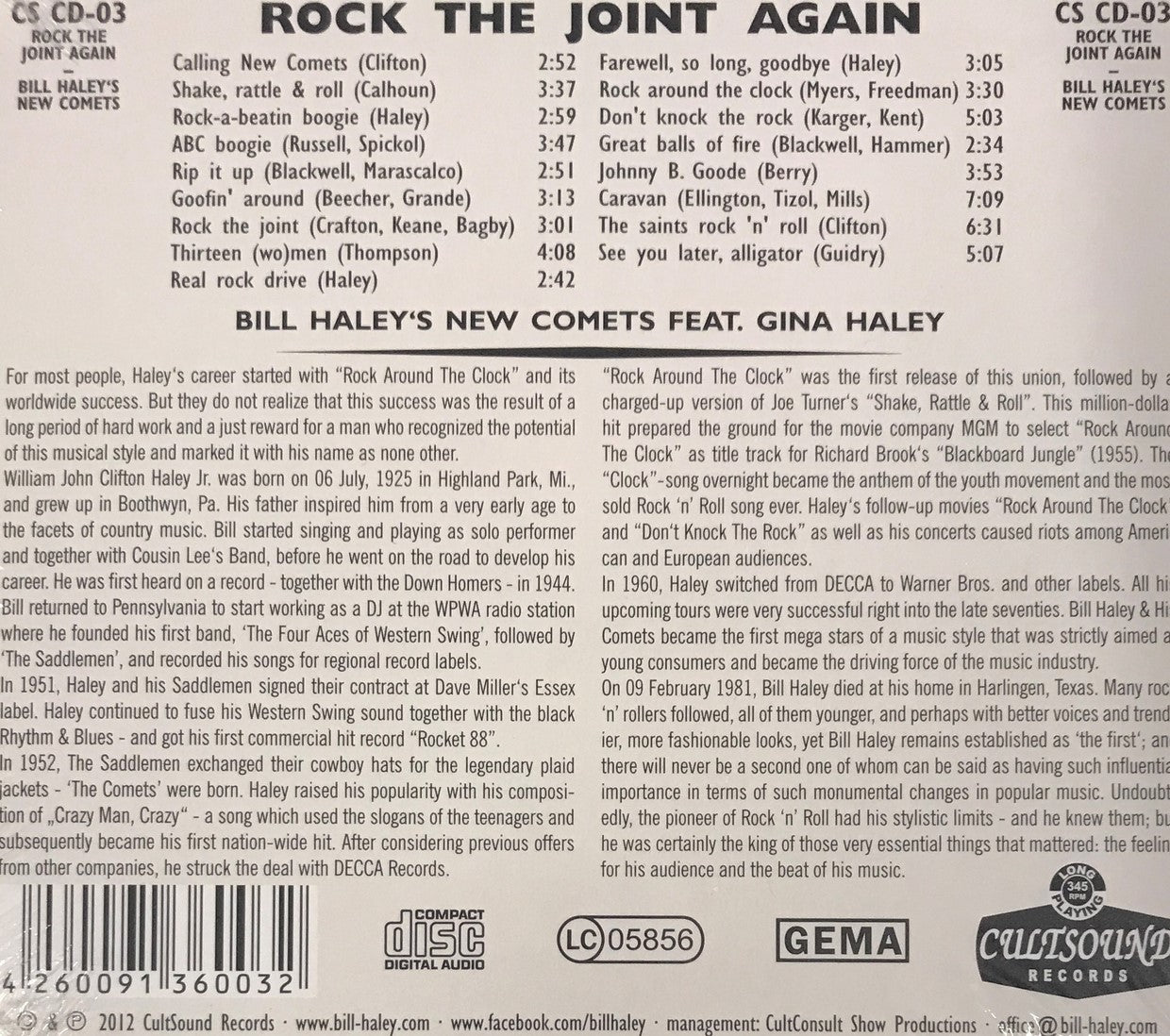 CD - Bill Haley's New Comets - Rock The Joint Again