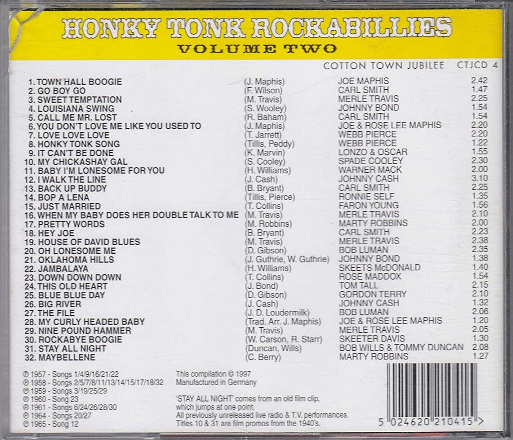 CD - VA - Honky Tonk Rockabillies Vol. 2