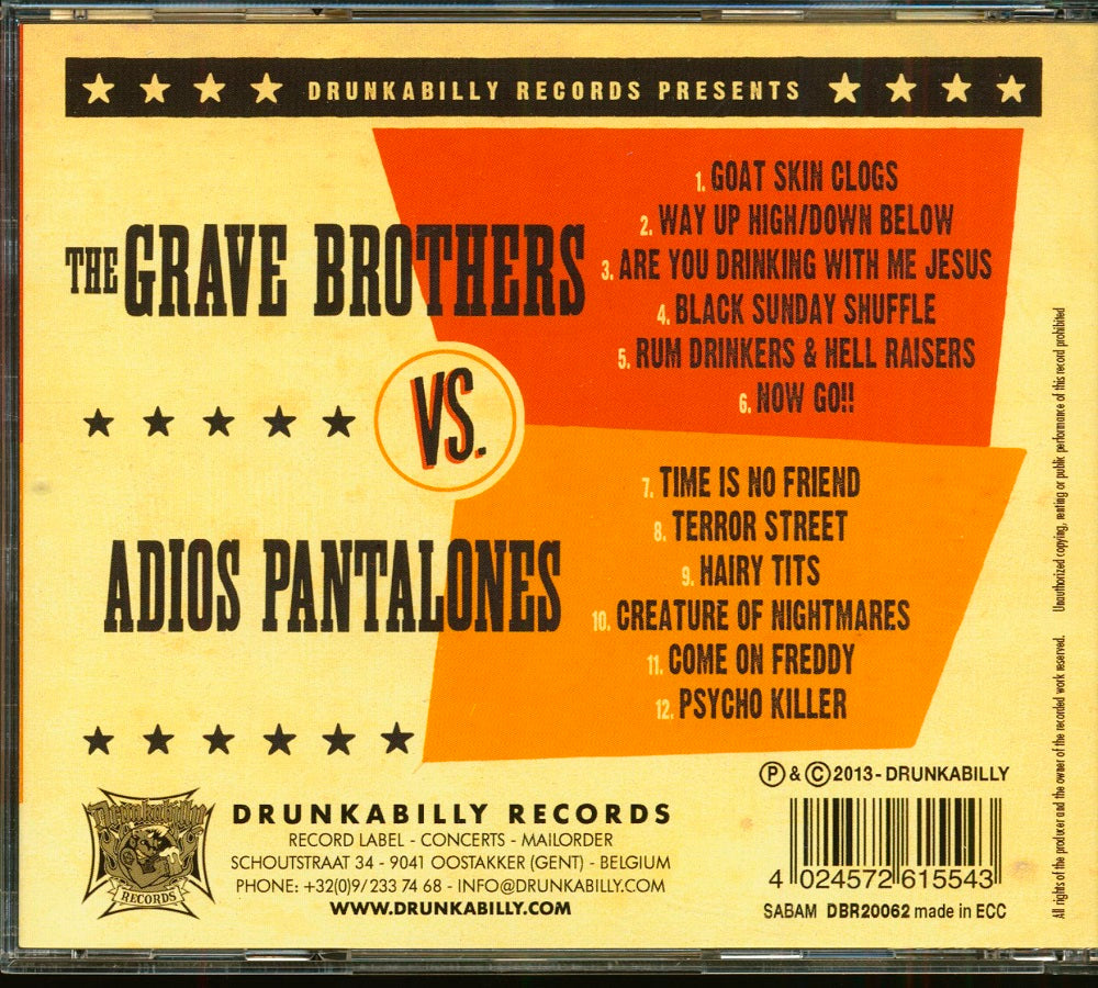 CD - VA - Grave Brothers vs. Adiios Pantalones - Clash Of The Primitives