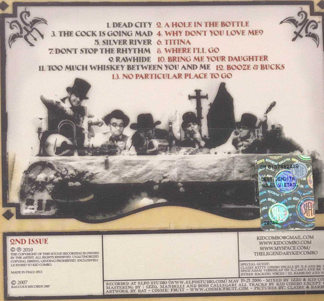 CD - Legendary Kid Combo - Booze, Bucks, Death & Chicks