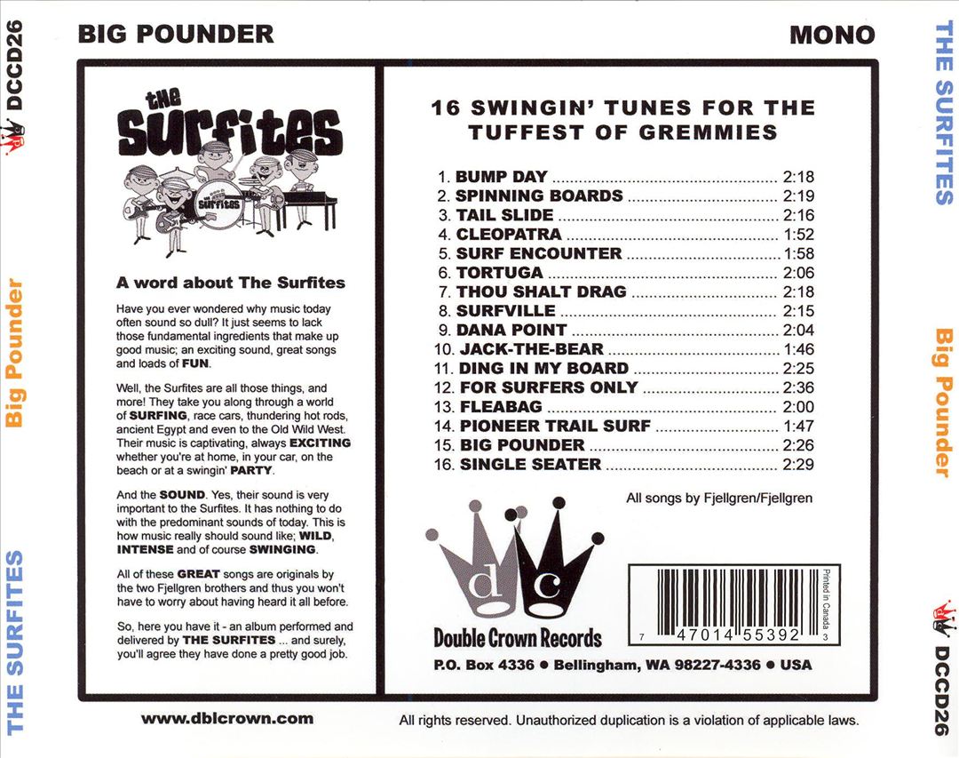 CD - Surfites - Big Pounder