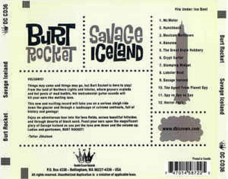 CD - Burt Rocket - Savage Iceland