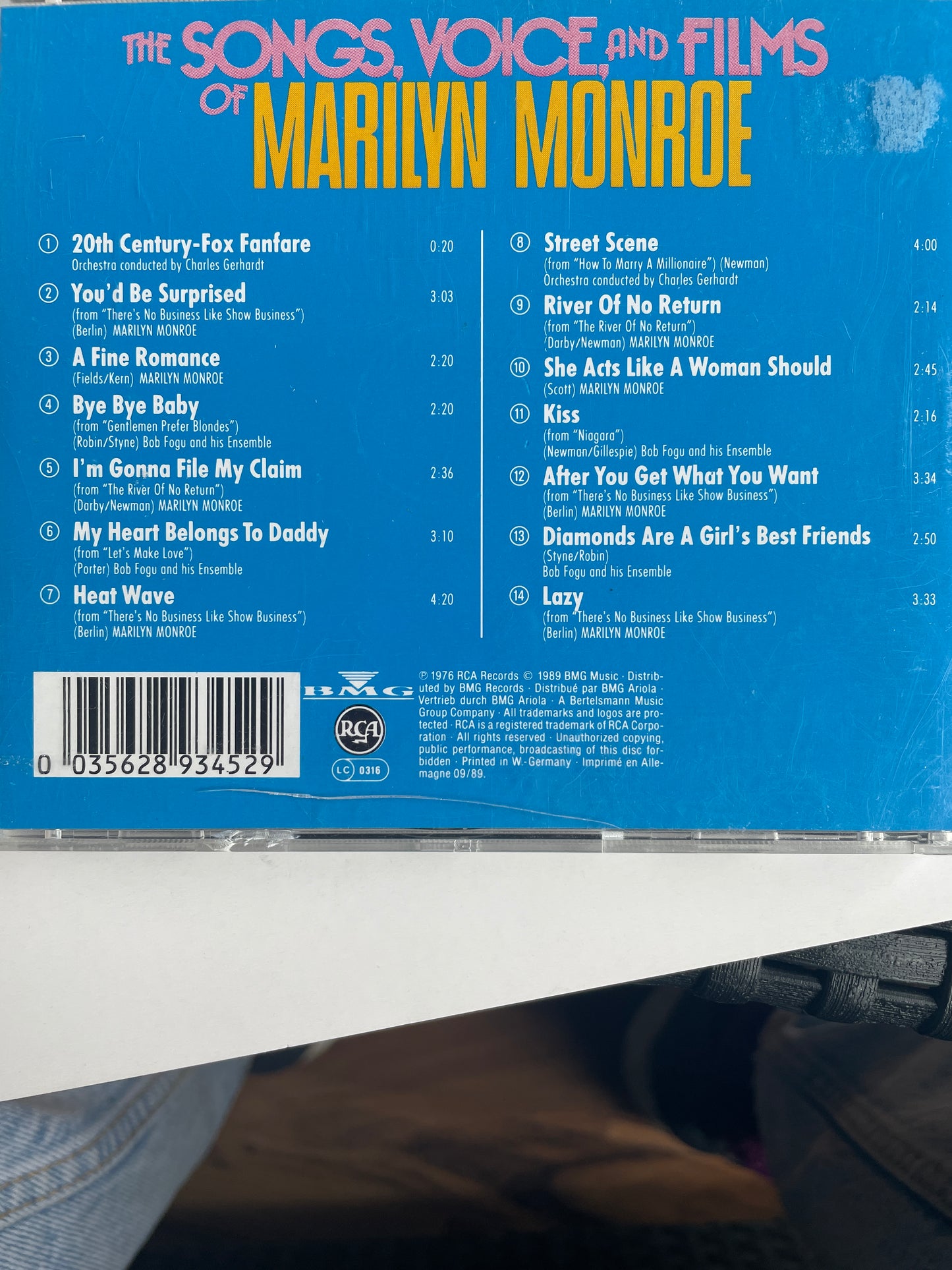 CD - Marilyn Monroe - The Songs, Voice And Films Of