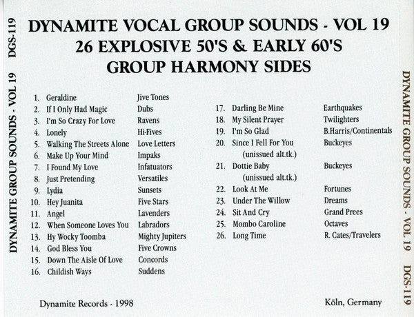 CD - VA - Dynamite Group Sounds - Vol. 19