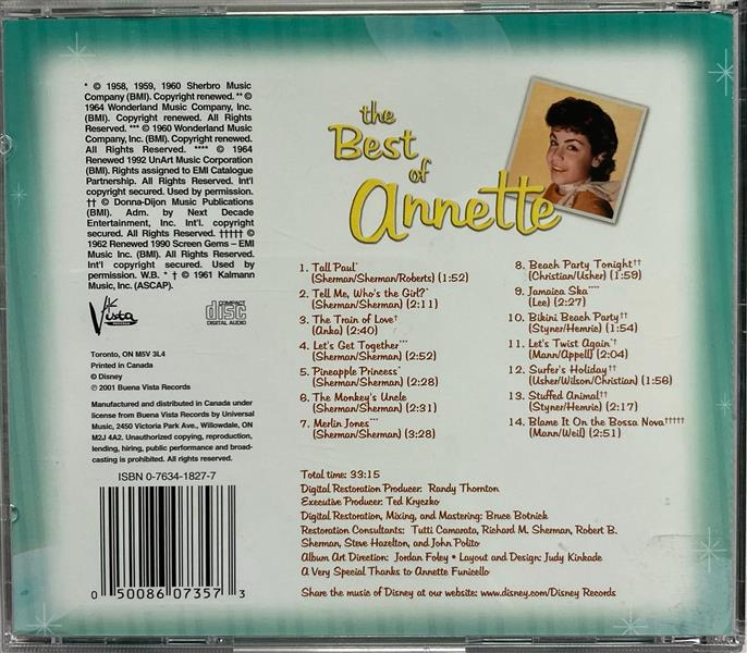 CD - Annette - The Best Of Annette The Millennium Collection