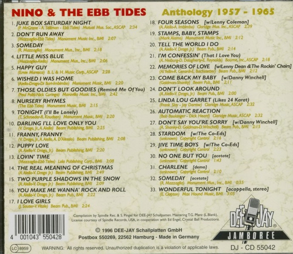 CD - Nino & The Ebb Tides - Those Oldies But Goodies Anthology 1957-1965