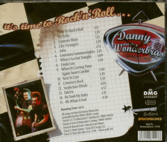 CD - Danny And The Wonderbras - It's Time To Rock'n'Roll