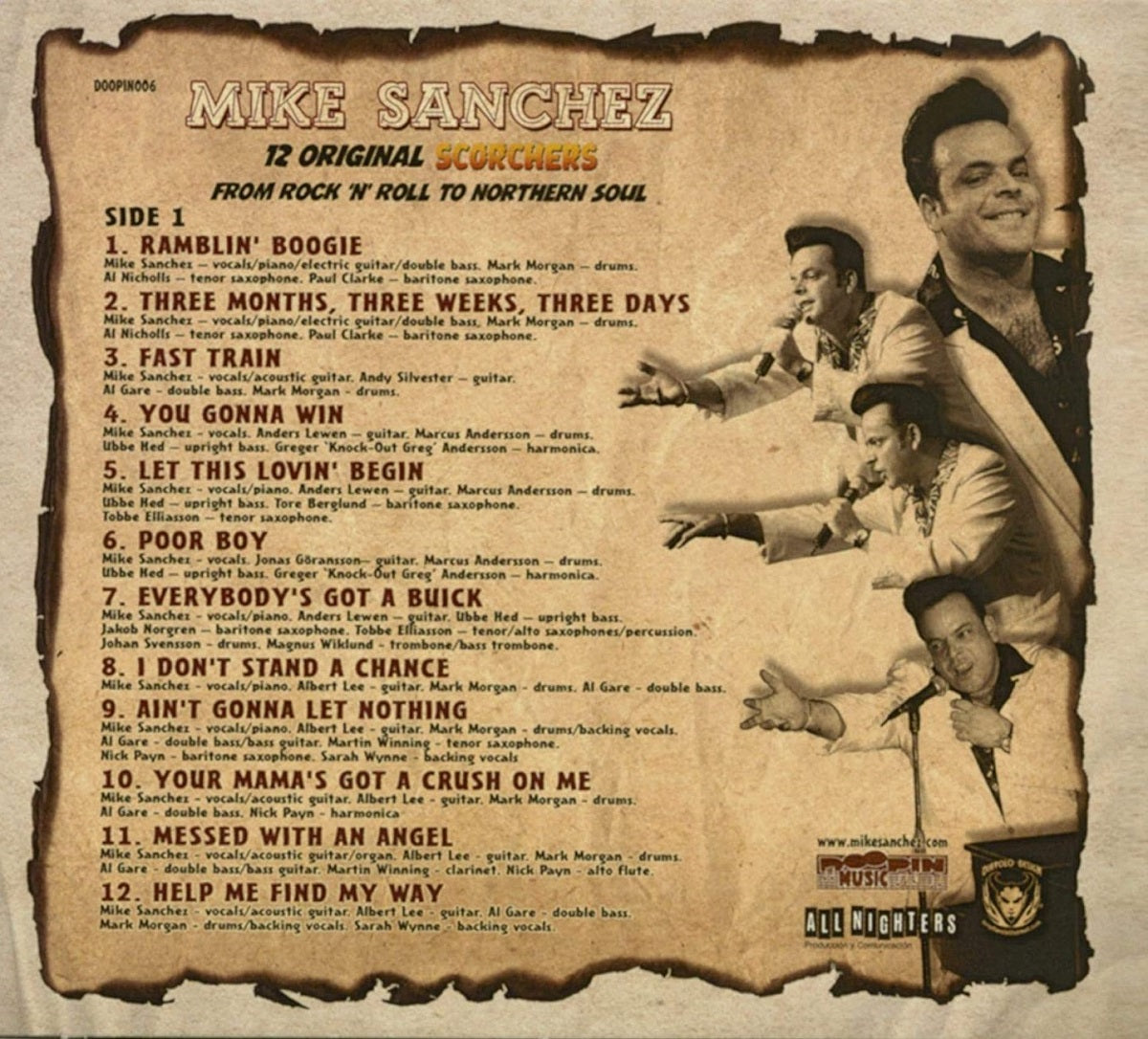 CD - Mike Sanchez - 12 Original Scorchers