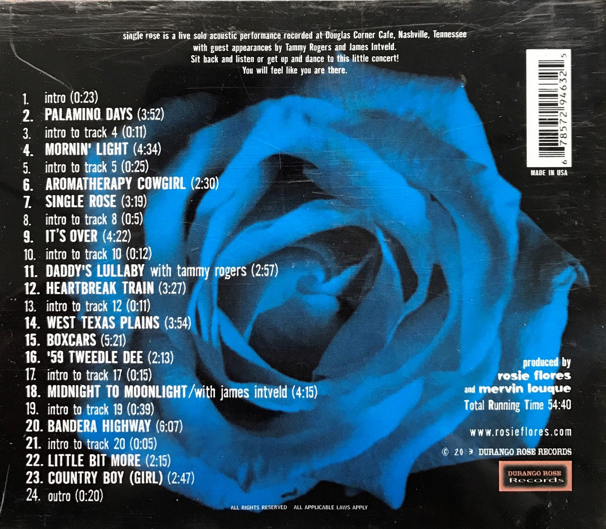 CD - Rosie Flores - Single Rose