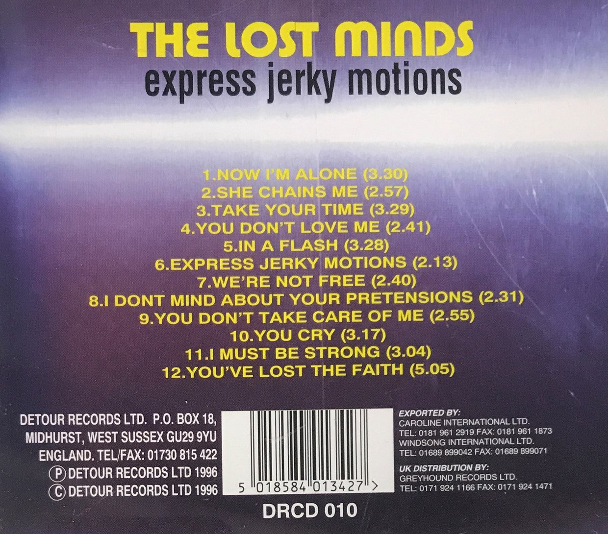 CD - Lost Minds - Express Jerky Motions