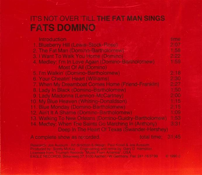 CD - Fats Domino - Its Not Over Till The Fat Man Sings