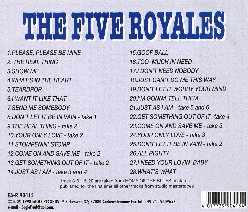 CD - Five Royals - The Real Thing