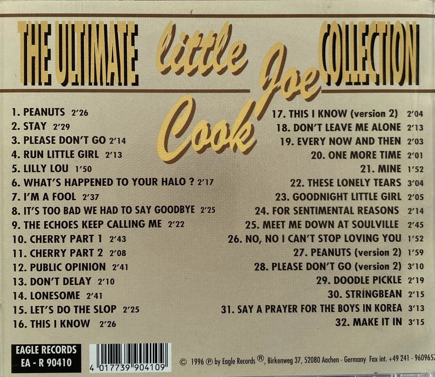 CD - Little Joe Cook - The Ultimate Collecton