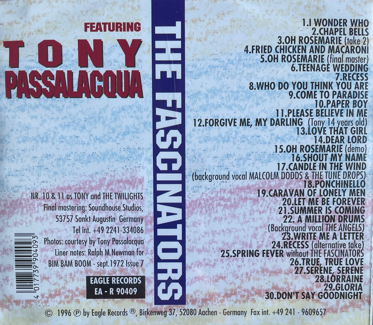 CD - Fascinators feat. Tony Passalacqua