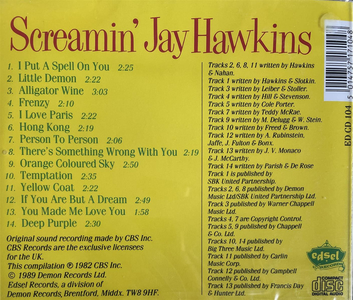 CD - Screamin' Jay Hawkins - Frenzy