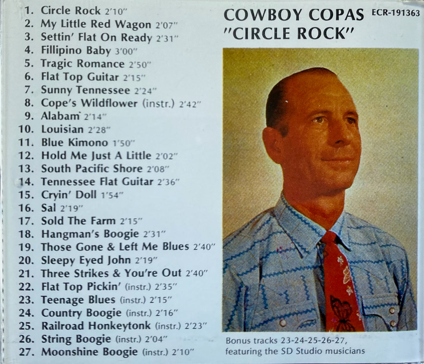 CD - Cowboy Copas - Circle Rock