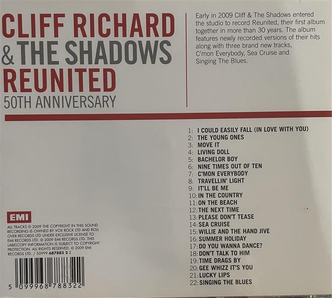 CD - Cliff Richard & The Shadows - Reunited-50th Anniversary Album