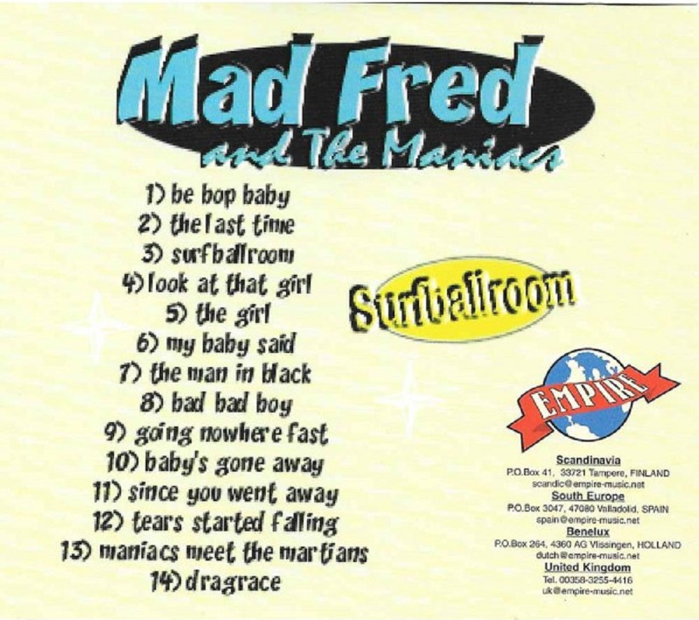 CD - Mad Fred & The Maniacs - Surf Ballroom