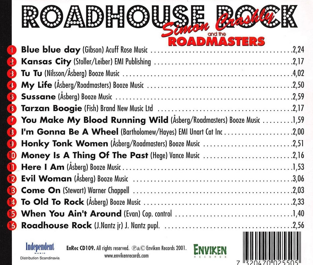 CD - Simon Crashly - Roadhouse Rock