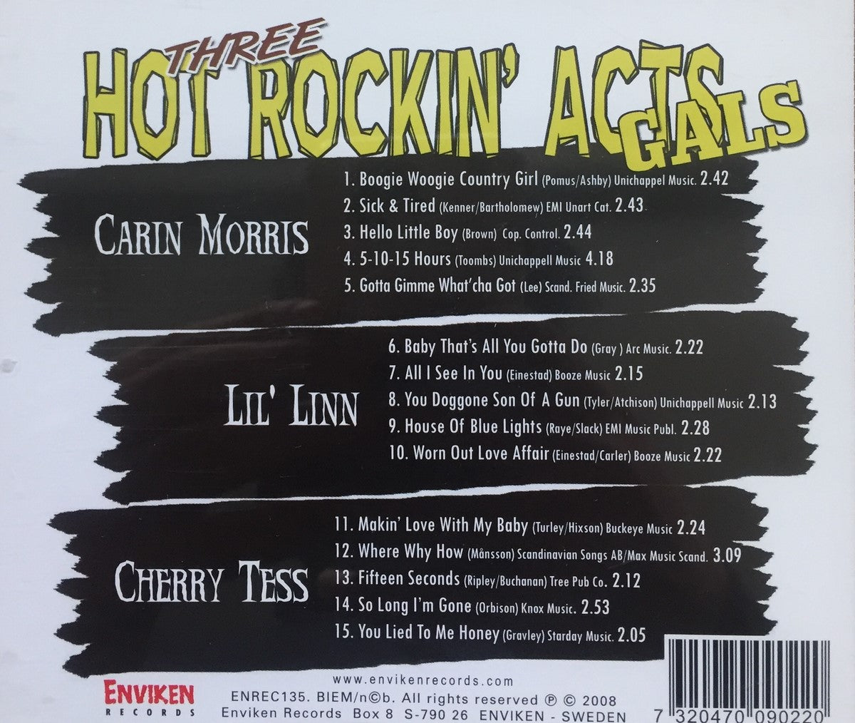 CD - VA - Three Hot Rockin' Acts Vol. 2 - Gals