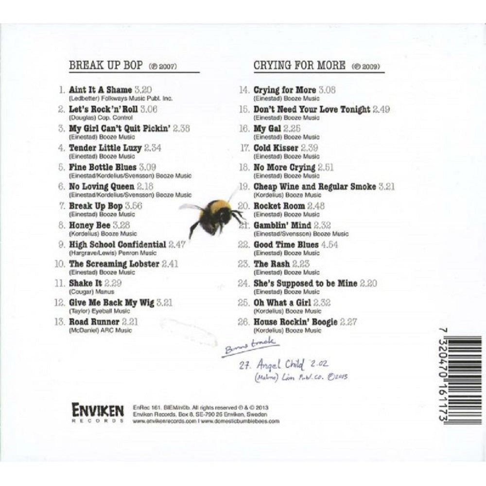 CD - Domestic Bumblebees - Break Up Bop, Crying For More