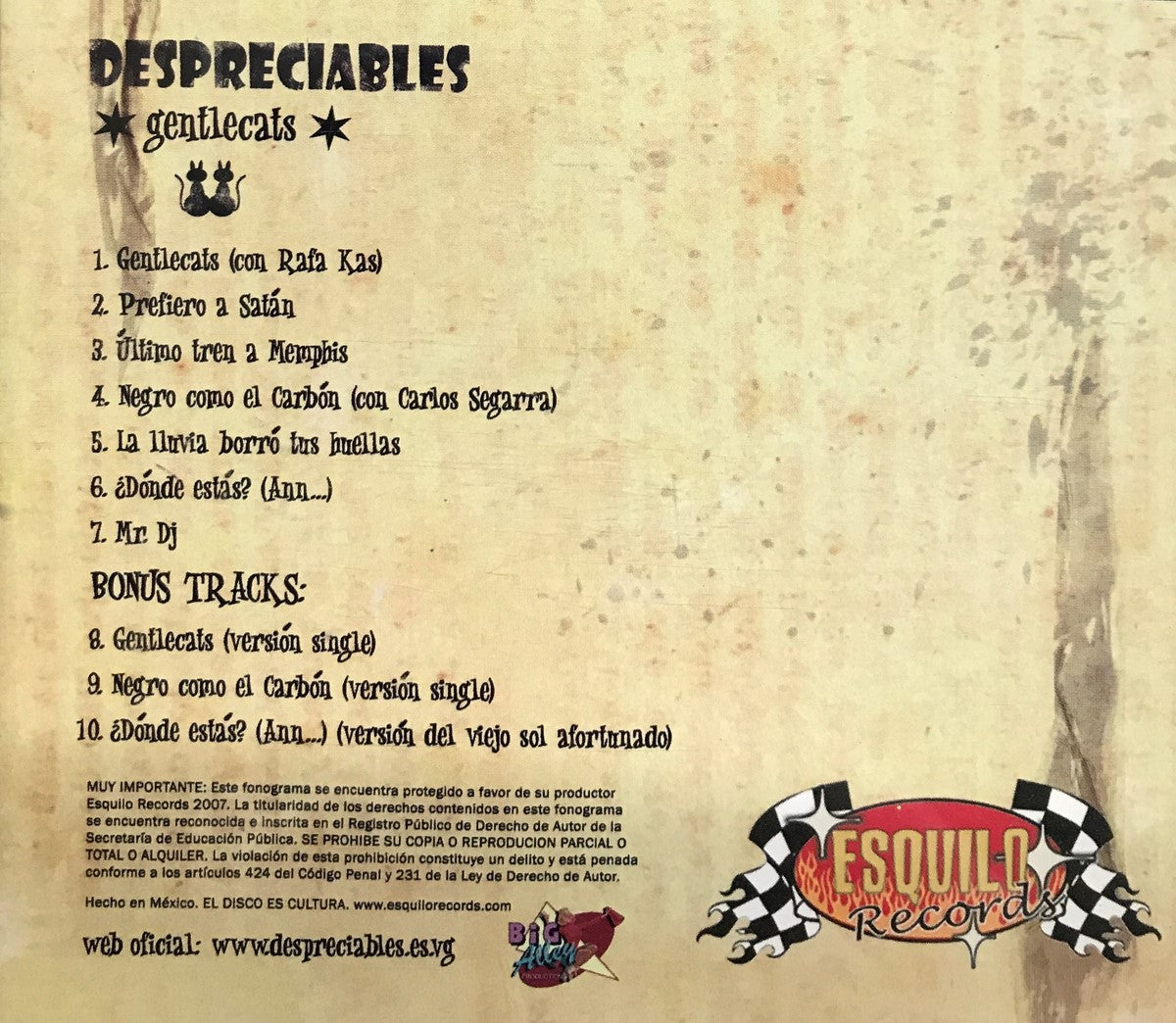 CD - Despreciables - Gentlecats