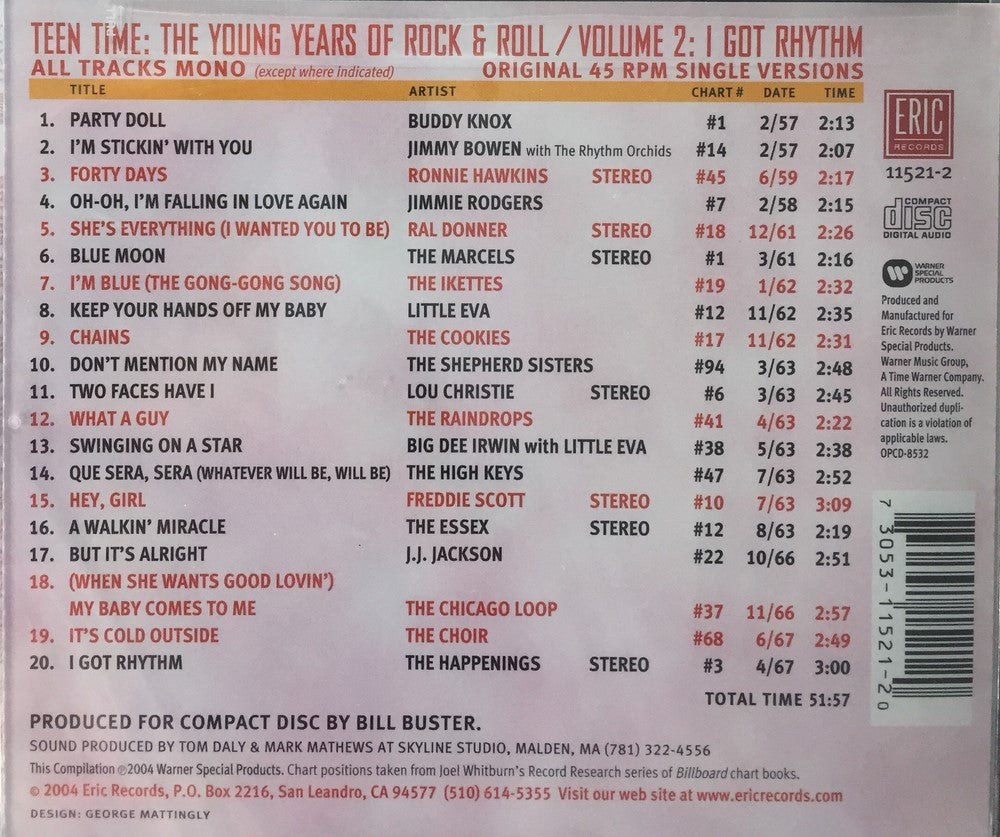 CD - VA - Teen Time - The Young Years Of Rock & Roll Vol. 2 - I Got Rhythm