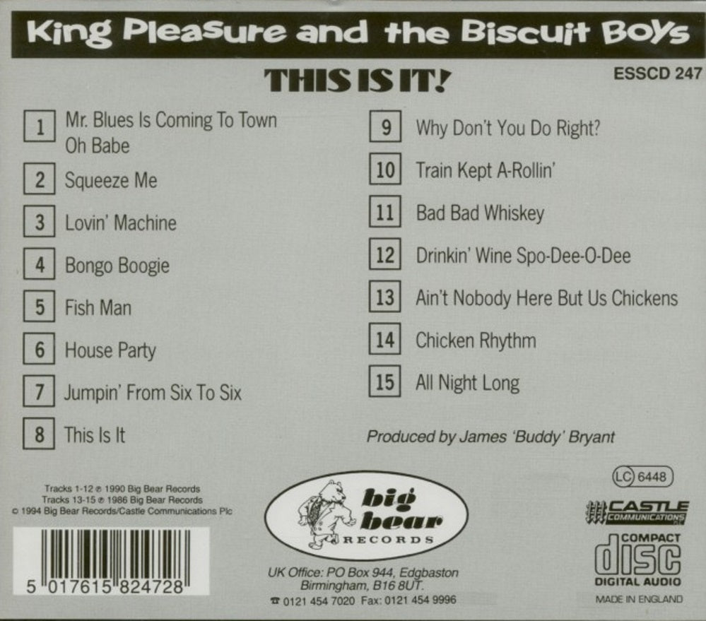 CD - King Pleasure - This Is It!